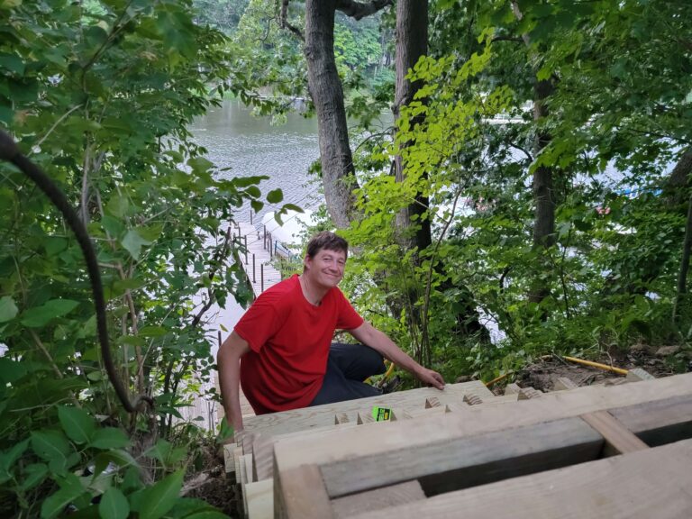 Steel Stair Replacement – Safety and Craftsmanship on a Steep Riverbank